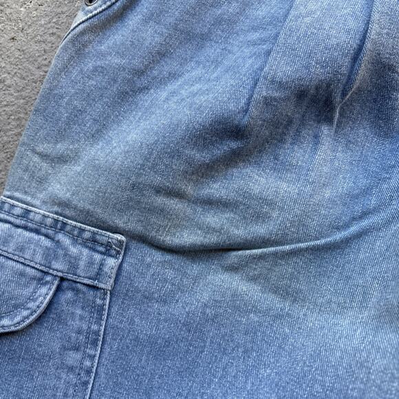 Deadstock 90s Dockers Jeans Mens 29x30 Pleated Denim Levis Cargo Tapered Vintage - Picture 4 of 16